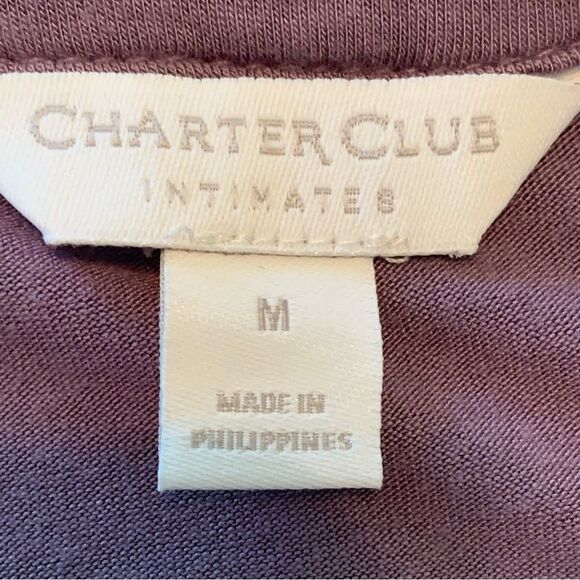 CHARTER CLUB Pajama Top Women’s Medium Purple long sleeve stretch. - Picture 5 of 11